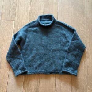 hand knit wool and mohair sweater